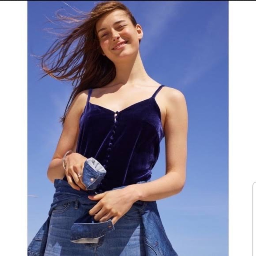 Madewell - Size 14 - Blue Velvet Tank-top